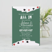 Poker/Casino Thleding Wedding Invitation Kaart (Staand voorkant)