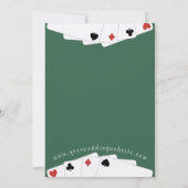 Poker/Casino Thleding Wedding Invitation Kaart (Achterkant)