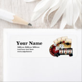 poker , casino , volwassene , retour address stick etiket (Insitu)