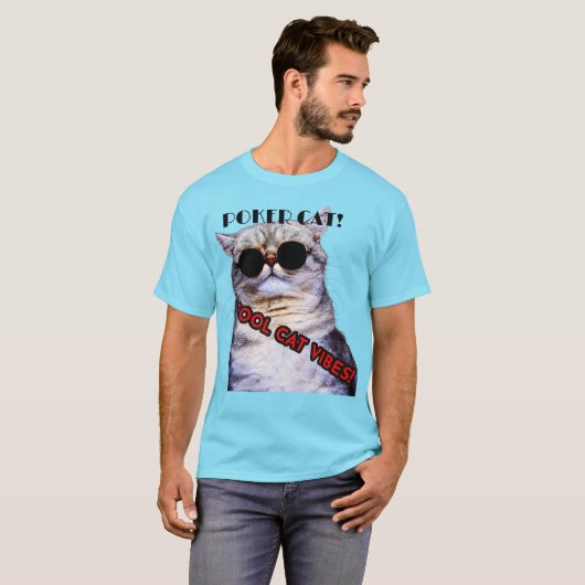 POKER Cat T-shirt! T-shirt (Voorkant volledig)