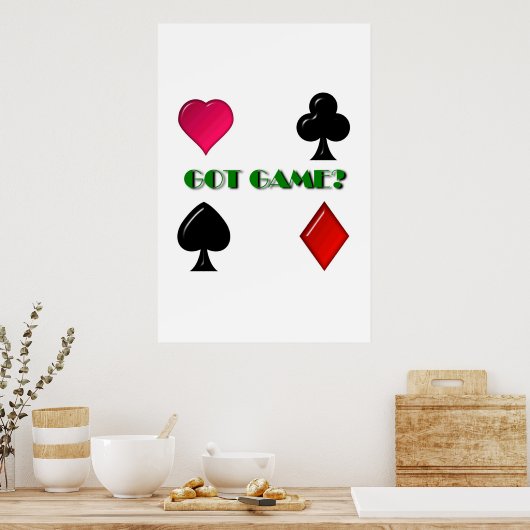 POKER CHAMPION POSTER "GOT GAME" (Keuken)
