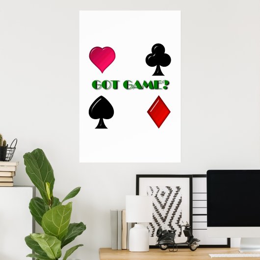 POKER CHAMPION POSTER "GOT GAME" (Thuiskantoor)