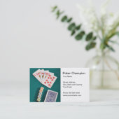 Poker Champion Visitekaartje (Staand voorkant)