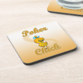 Poker Chick Bier Onderzetter (Linkerzijde)