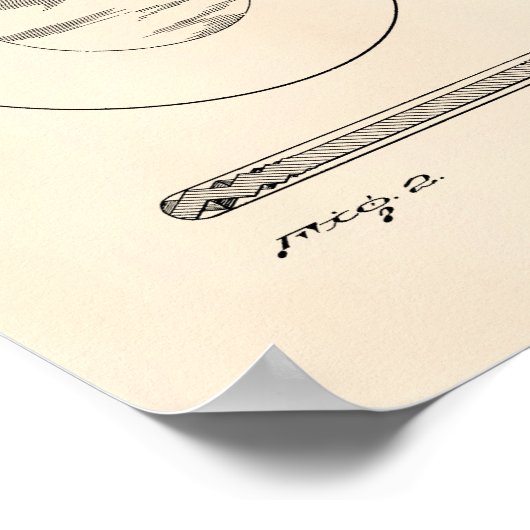 Poker Chip 1944 Patent Art Old Peper Poster (Hoek)