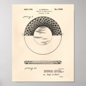 Poker Chip 1944 Patent Art Old Peper Poster (Voorkant)