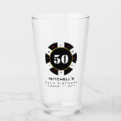 Poker Chip 50ste verjaardag Glas (Voorkant)