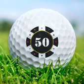 Poker Chip 50ste verjaardag Golfballen