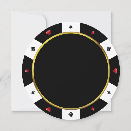 Poker Chip 50ste verjaardag Kaart (Achterkant)