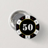 Poker Chip 50ste verjaardag Ronde Button 3,2 Cm (Voorkant /achterkant)