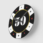 Poker Chip 50ste verjaardag Ronde Klok (Hoek)