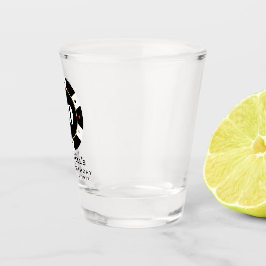 Poker Chip 50ste verjaardag Shot Glas (Rechts)