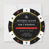 Poker Chip All in One Wedding Kaart (Voorkant)