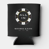 Poker Chip All in Wedding Black Blikjeskoeler (Voorkant)