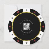 Poker Chip All in Wedding Kaart (Achterkant)