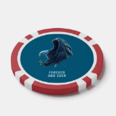 Poker Chip Bald Eagle Heart Forever Custom 2 (Enkel)