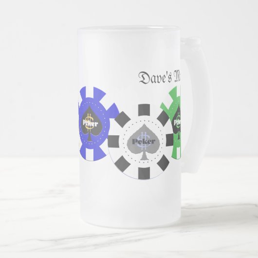 Poker Chip Beer Mok (Voorkant rechts)