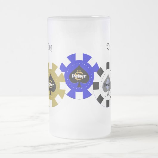 Poker Chip Beer Mok (Center)