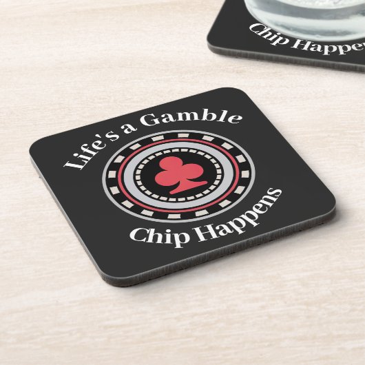 Poker Chip Bier Onderzetter (Linkerzijde)