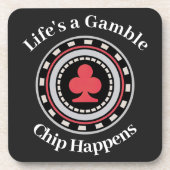 Poker Chip Bier Onderzetter (Voorkant)