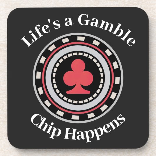 Poker Chip Bier Onderzetter (Voorkant)