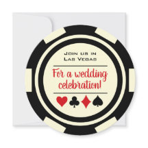 Poker Chip Black of White Las Vegas Wedding