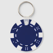 poker chip blauw sleutelhanger (Voorkant)