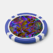 Poker Chip Bloemen Abstract Glas in lood (Enkel)