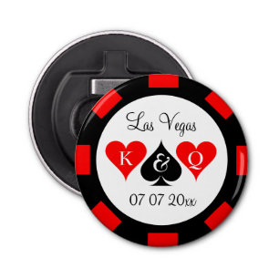 Poker chip bruiloft gunst magnetische fles opener