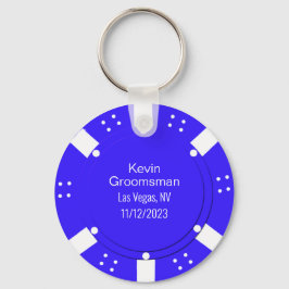 Poker Chip Casino Thed Wedding Favor Sleutelhanger