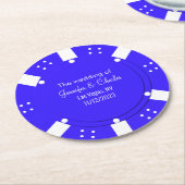 Poker Chip Casino Thed Wedding Onderzetter (Gebogen)