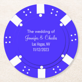 Poker Chip Casino Thed Wedding Onderzetter