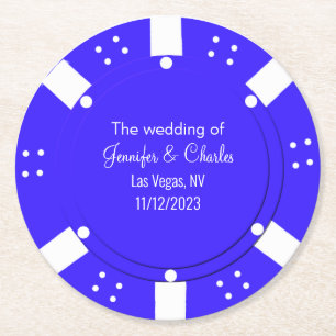 Poker Chip Casino Thed Wedding Onderzetter