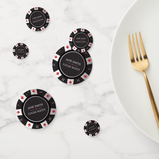 Poker Chip Casino Thereding Wedding Las Vegas Deco Confetti (Groep)