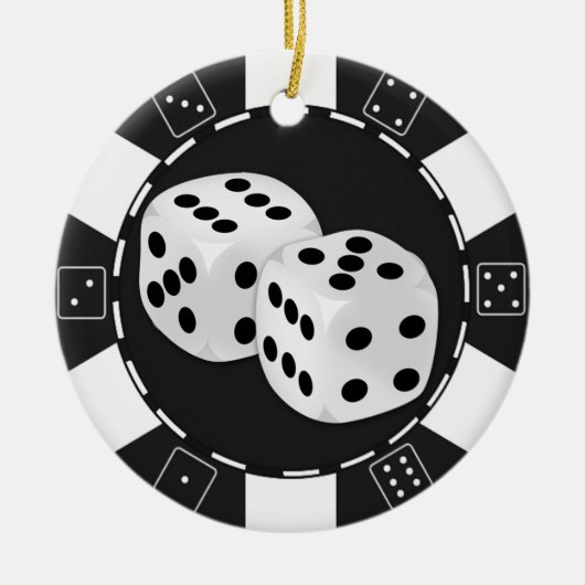 Poker Chip Dice Ornament (Voorkant)