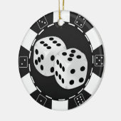 Poker Chip Dice Ornament (Links)
