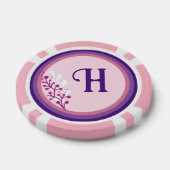Poker Chip - Floral Uw initiaal toevoegen - (Enkel)