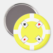 Poker Chip - Geel Magneet (Voorkant / Achterkant)