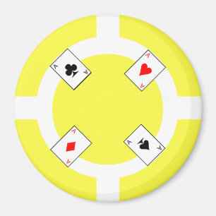 Poker Chip - Geel Magneet