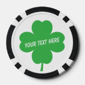 Poker chip golfbal marker met Lucky Clover logo (Achterkant)