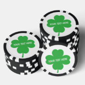 Poker chip golfbal marker met Lucky Clover logo (Opstapeling)