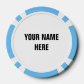 Poker chip golfbal marker met rood hart logo (Achterkant)