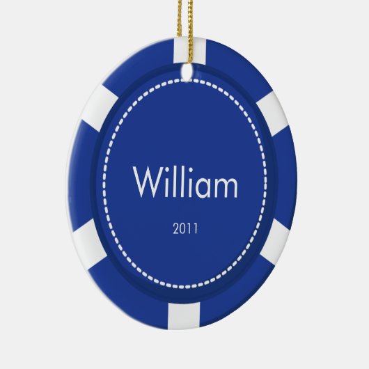 Poker Chip-kerstversiering Keramisch Ornament (Rechts)