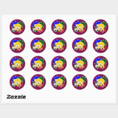 Poker Chip  Klassieke Ronde Sticker (Vel)