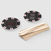 Poker Chip Las Vegas Casino Thed Wedding Program Handwaaier (Niet-gemonteerd)
