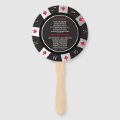 Poker Chip Las Vegas Casino Thed Wedding Program Handwaaier (Achterkant)