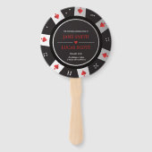 Poker Chip Las Vegas Casino Thed Wedding Program Handwaaier (Voorkant)