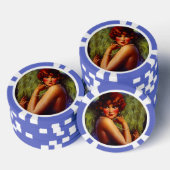 Poker Chip Lucky Redhead Exotische Flapper Party G (Opstapeling)