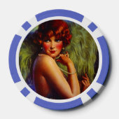 Poker Chip Lucky Redhead Exotische Flapper Party G (Achterkant)