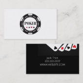 Poker Chip Magic Card Trick Entertainment Visitekaartje (Voorkant / Achterkant)